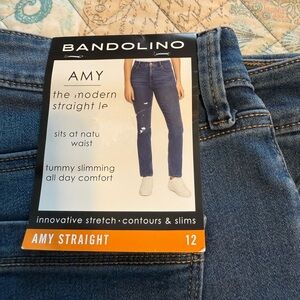 Bandolino Women's Amy Straight Leg Jeans - Blue